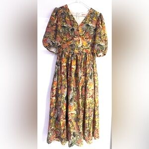 Ivy City Cottagecore Perforated Midi Dress